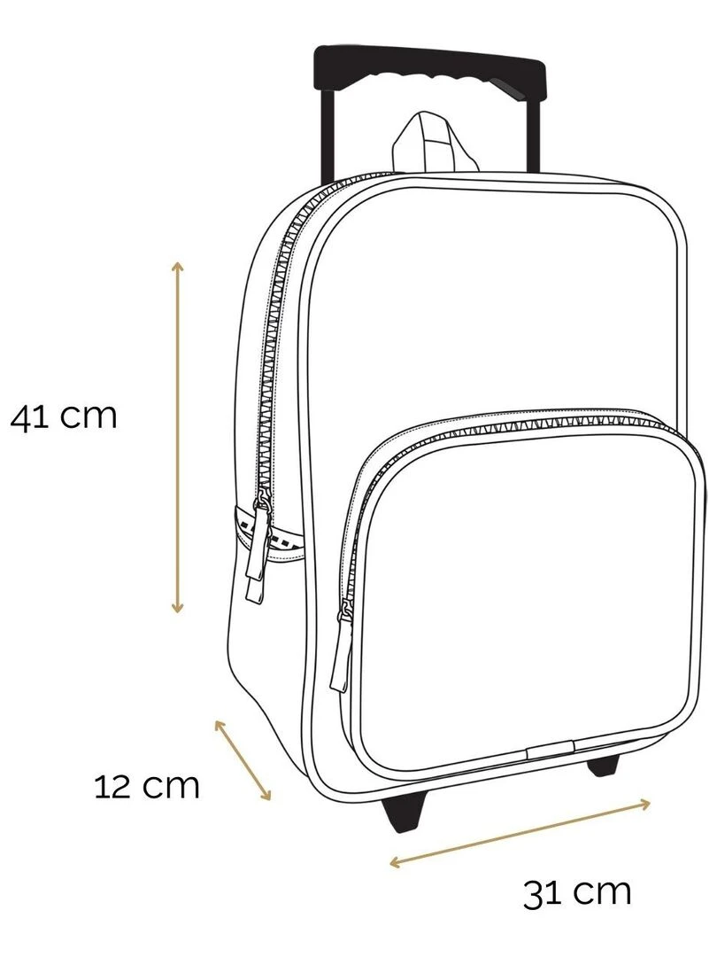 BAGTROTTER Sac à dos à roulettes 41 cm Marvel Avengers Noir   Noir