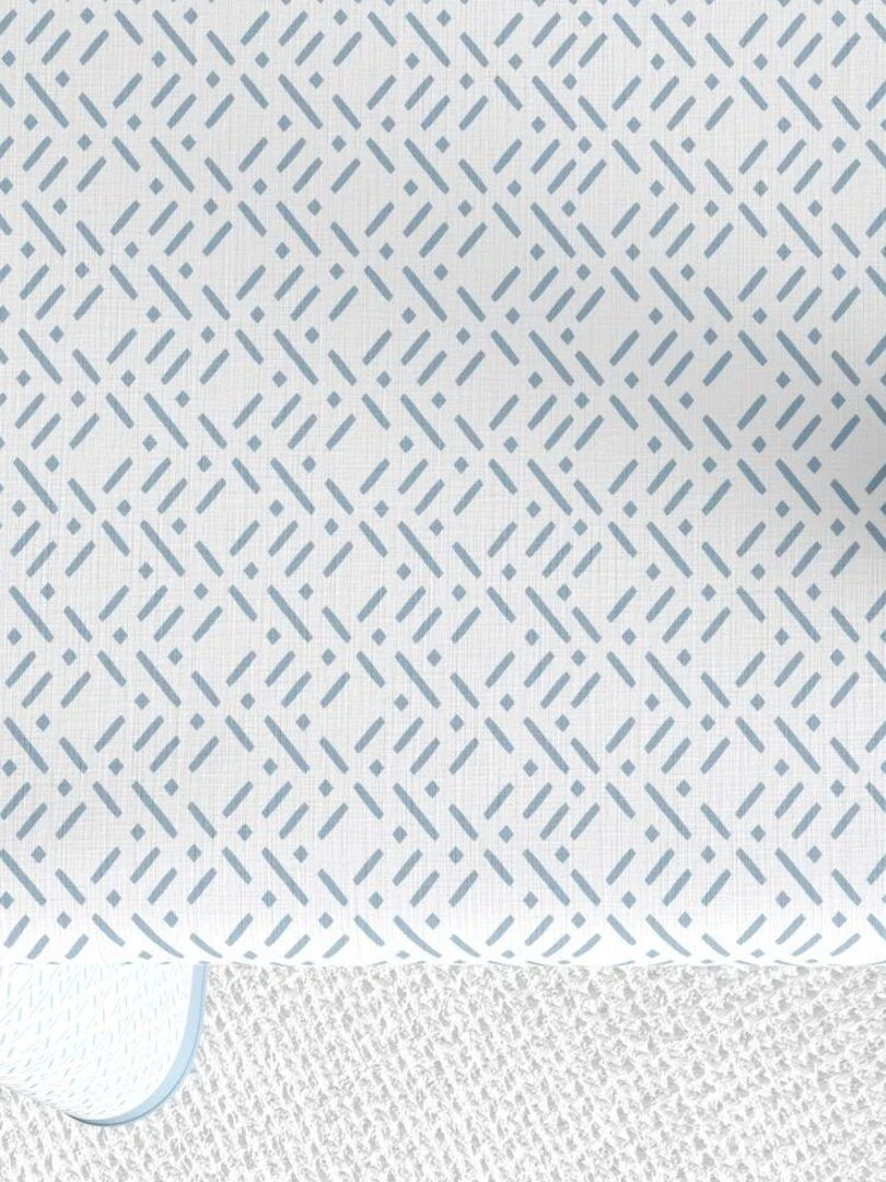 Nappe rectangulaire anti tache en Coton   Barba Glace   Bleu