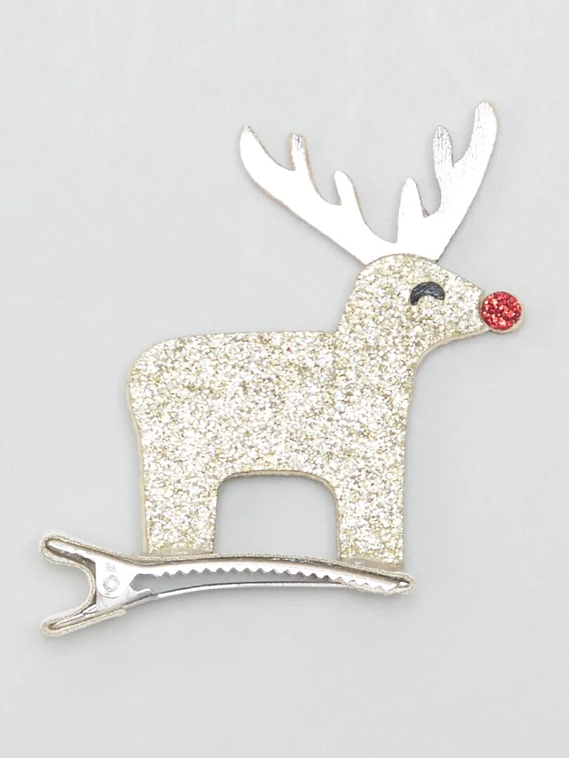 2 barrettes à cheveux 'cerfs' Doré