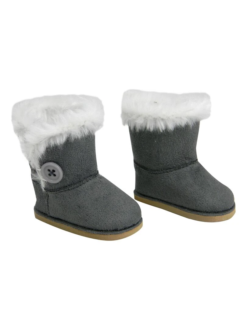 Bottes pour poupées Sophia's par Teamson Kids 18 pouces en simili daim gris  chaussures de poupée   N/A
