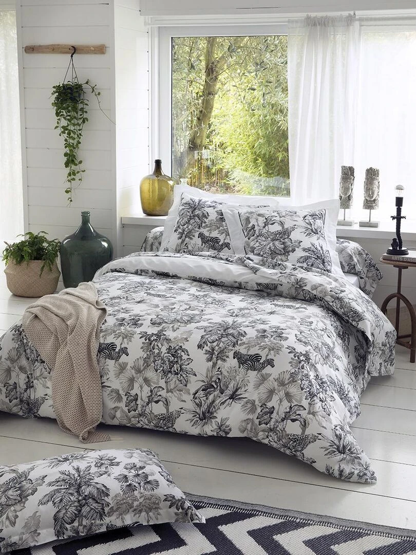 Housse de couette esprit savane Blanc