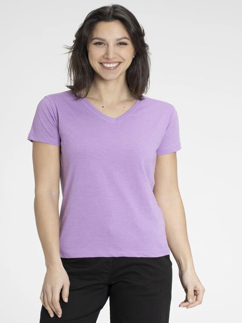 T shirts col v MADDY Gérard Pasquier Violet