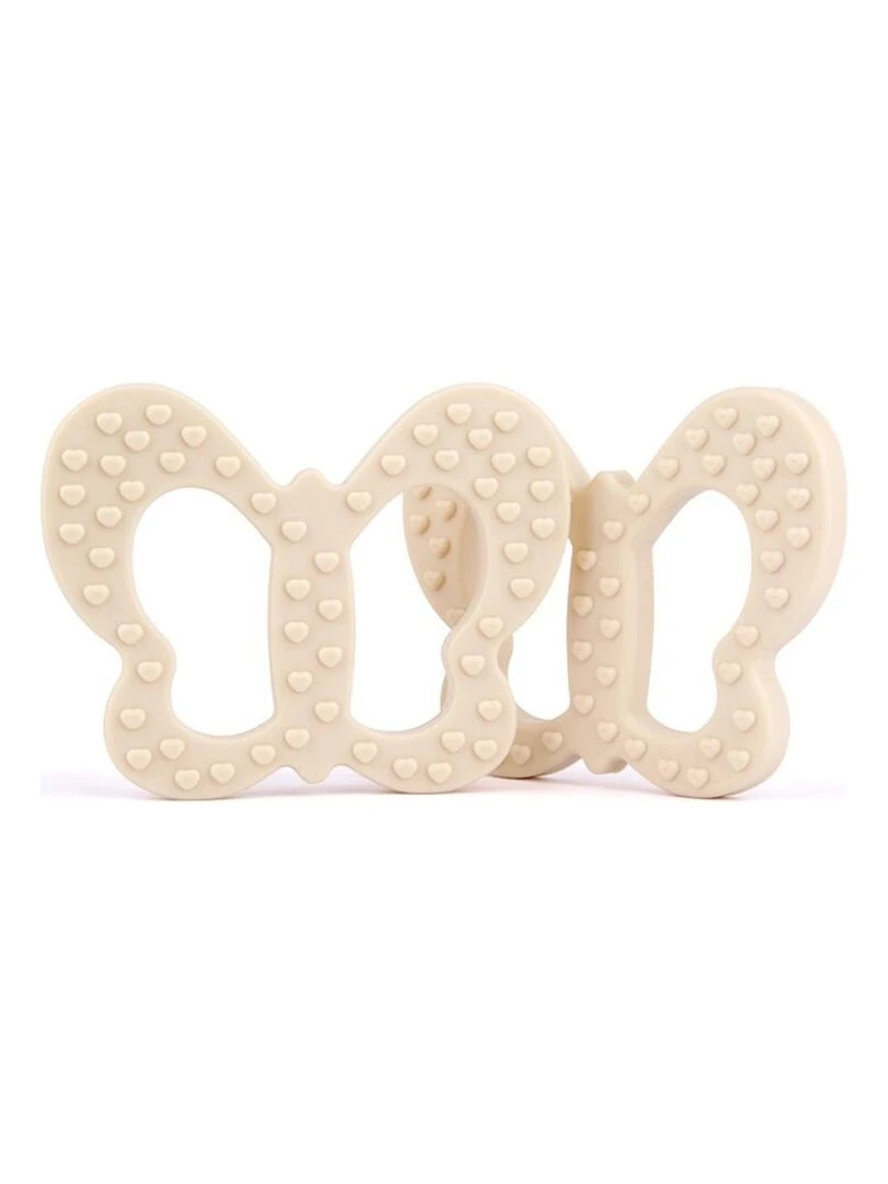 Jouet de Dentition Non Toxique Papillon Blanc