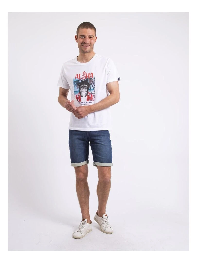 T shirt col rond NIPAGOLO   Blanc