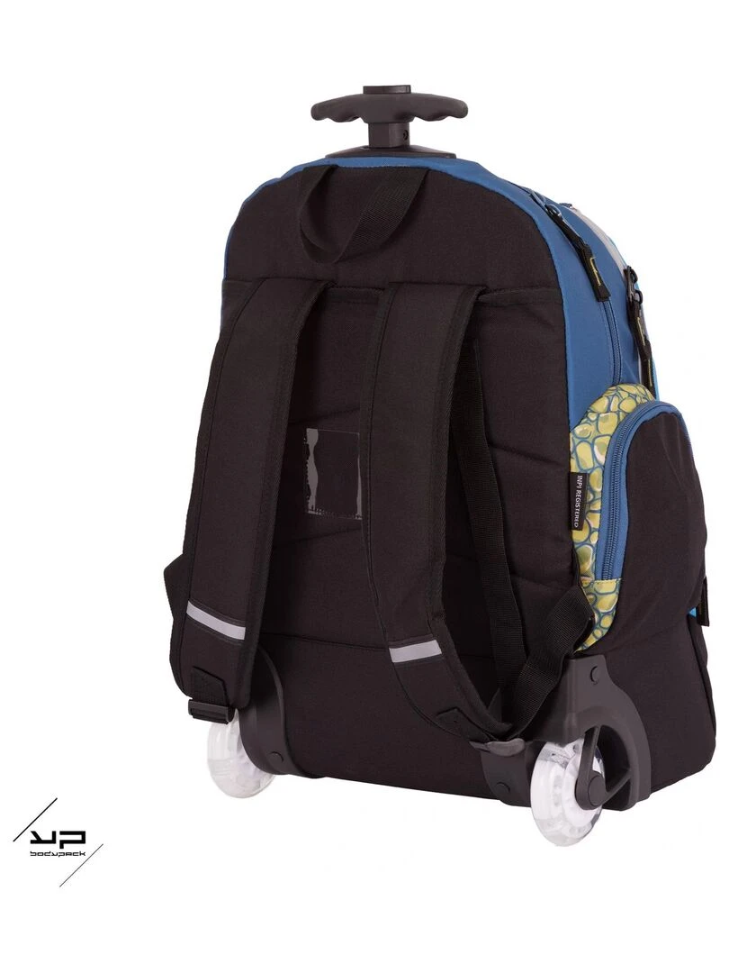 BODYPACK Sac à dos à roulettes recyclé Dinosaure   Bleu