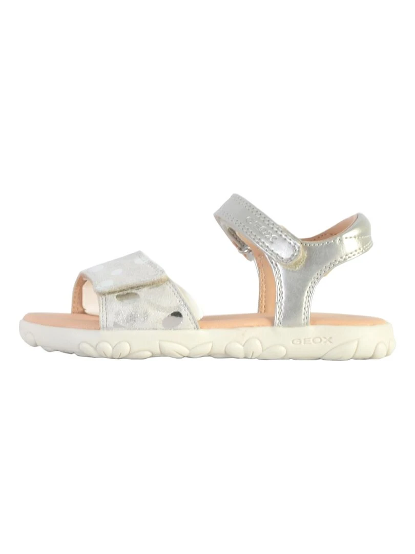 Sandale Cuir Enfant Geox Haiti Blanc