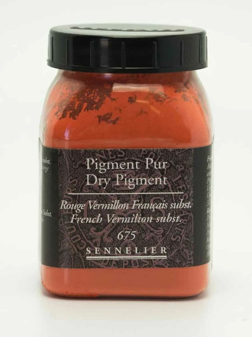 Pigment pour création de peinture pot 100 g Rouge vermillon français substitut N/A