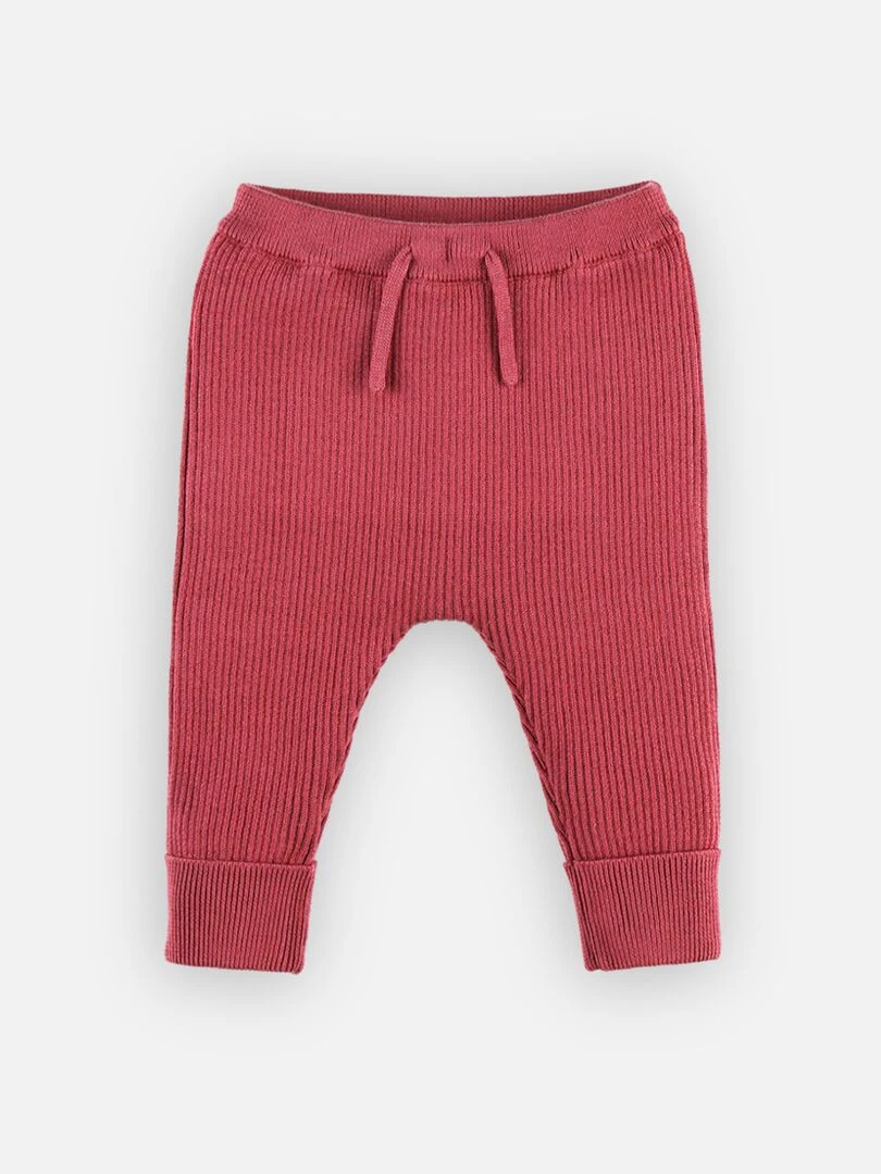 Pantalon en tricot  lie de vin   Noukie's   Rouge