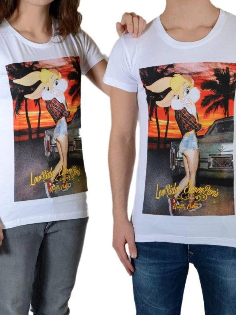 Tee Shirt Little Eleven Paris Wimp SS Mixte garçon fille Blanc Blanc