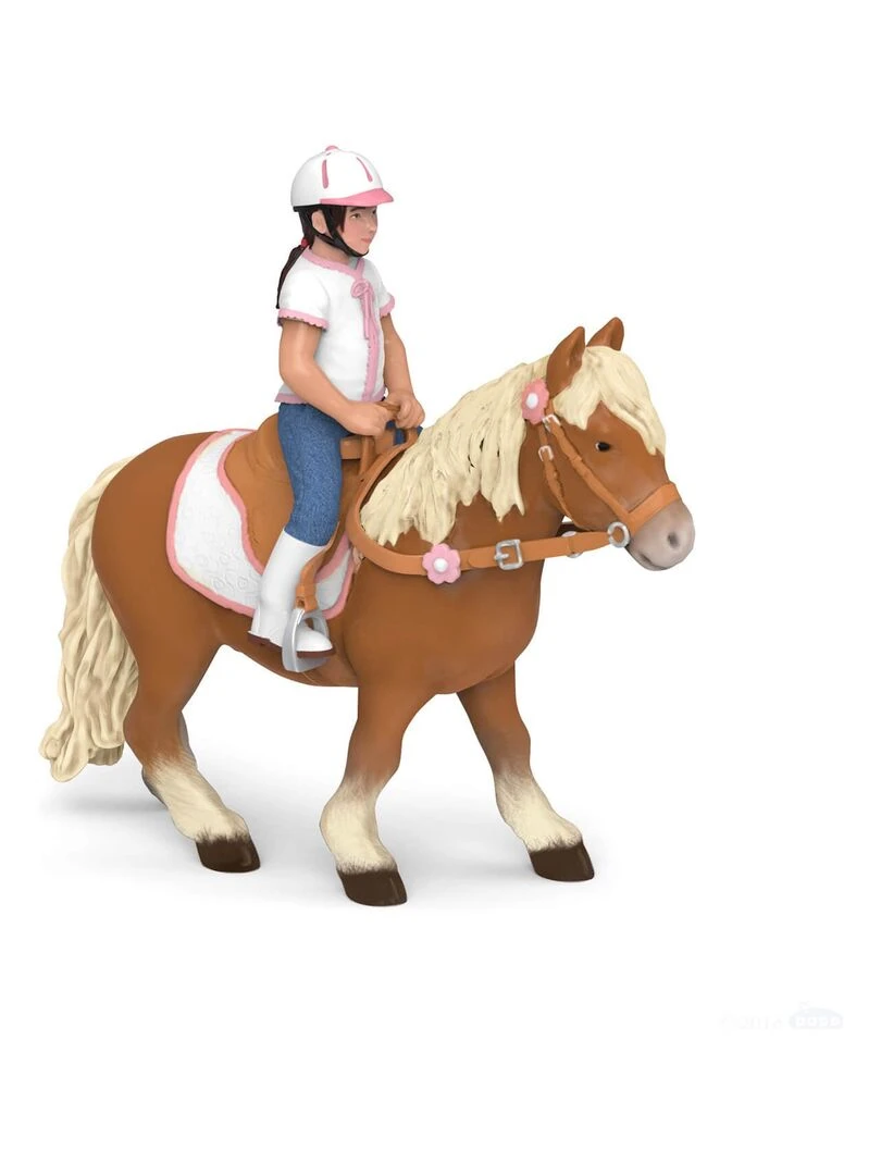 Figurine Poney Shetland avec selle   N/A