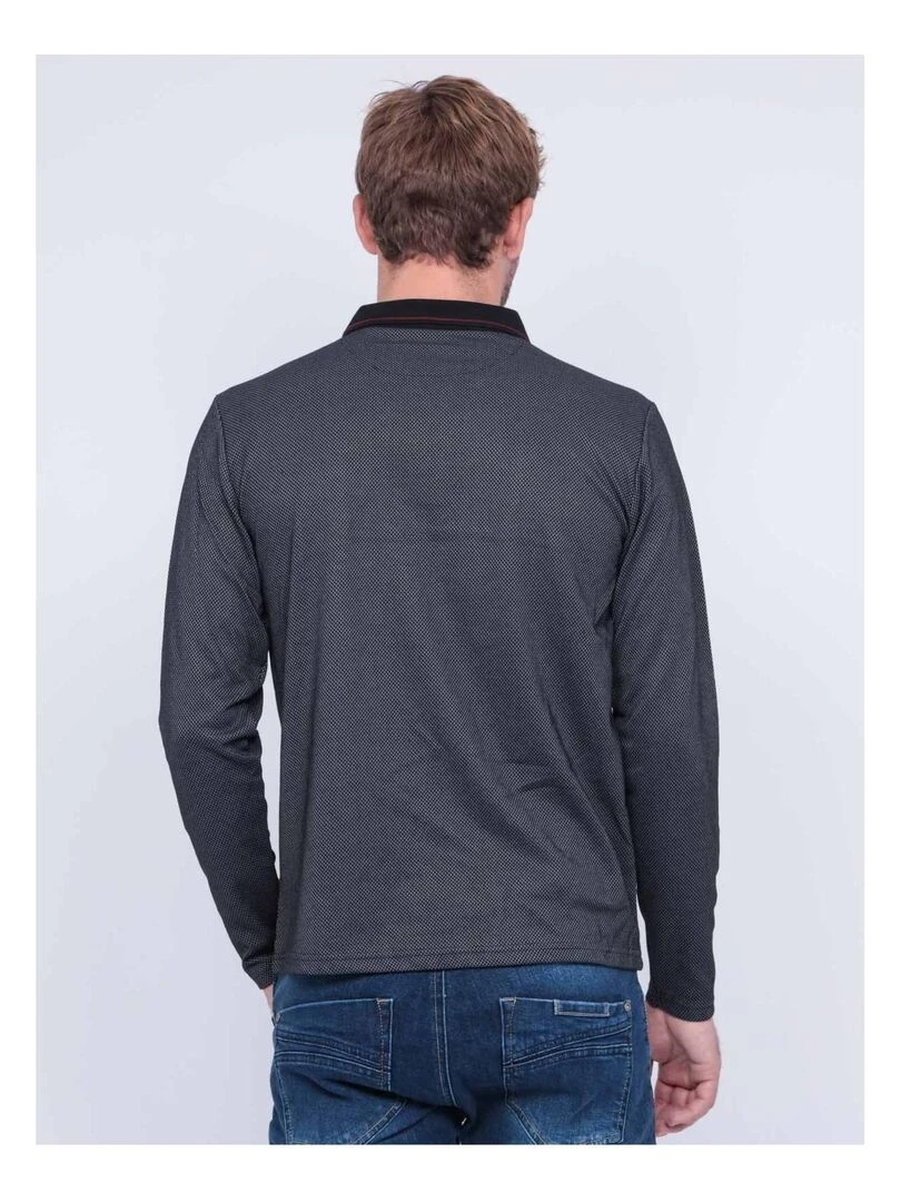 Polo manches longues pur coton PALFRED Noir