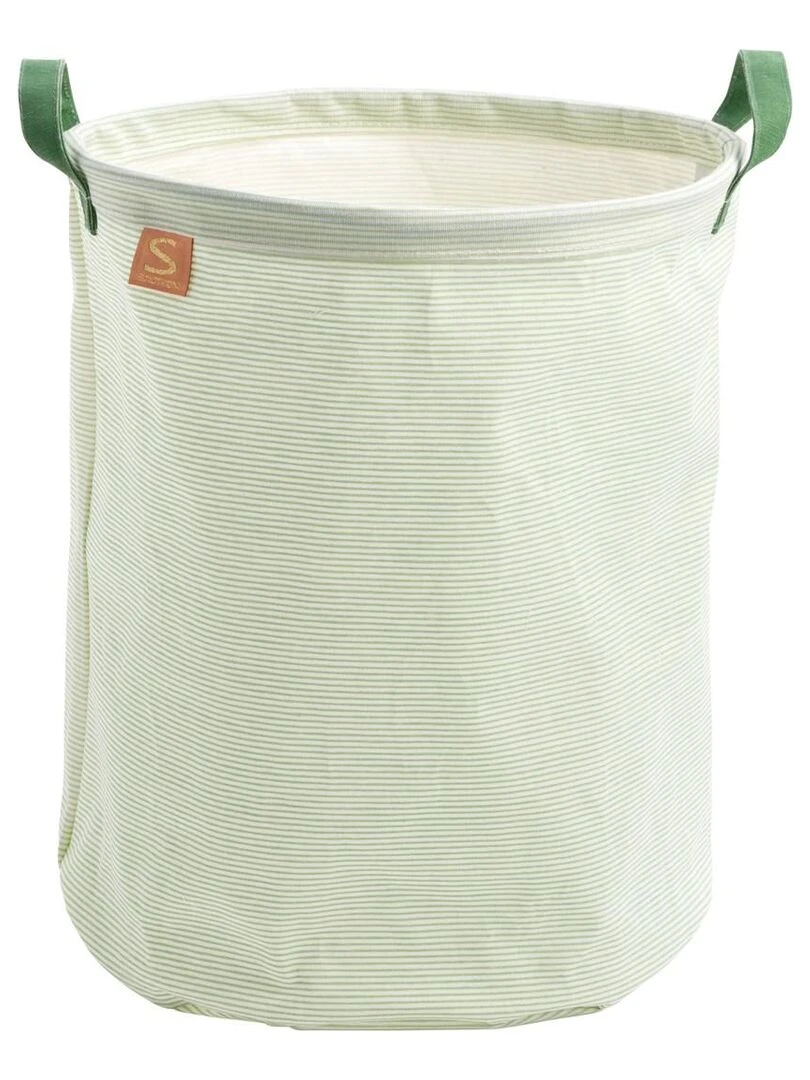 Panier de rangement tissu 31x39x31cm coton Vert tilleul SAUTHON Vert