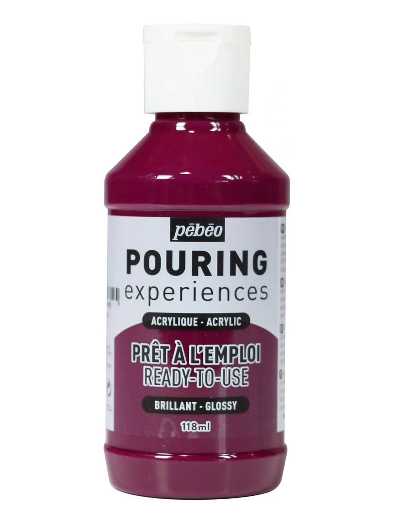 Peinture pouring acrylique brillante   Magenta   118 ml   N/A