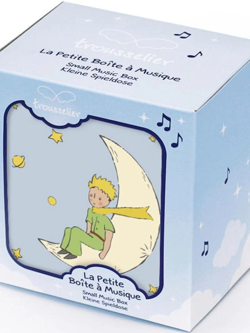 Boîte à musique cube Le Petit Prince bleu clair N/A
