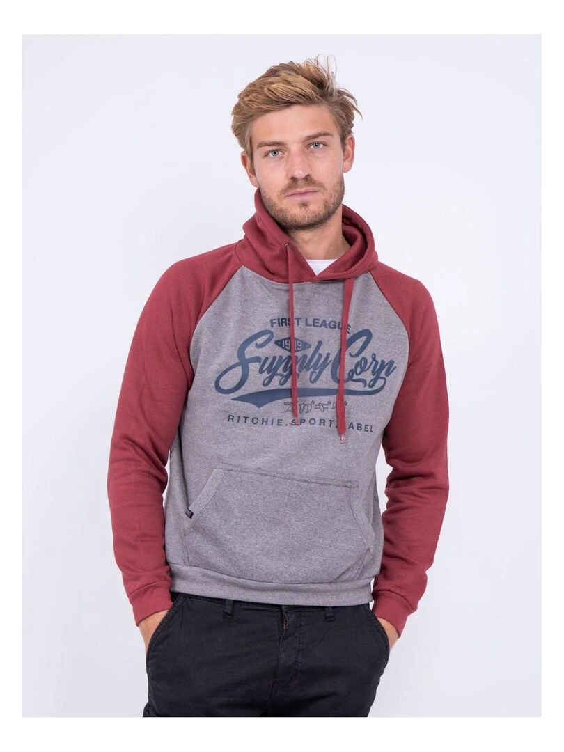 Sweat capuche WANDERLUST Bordeaux
