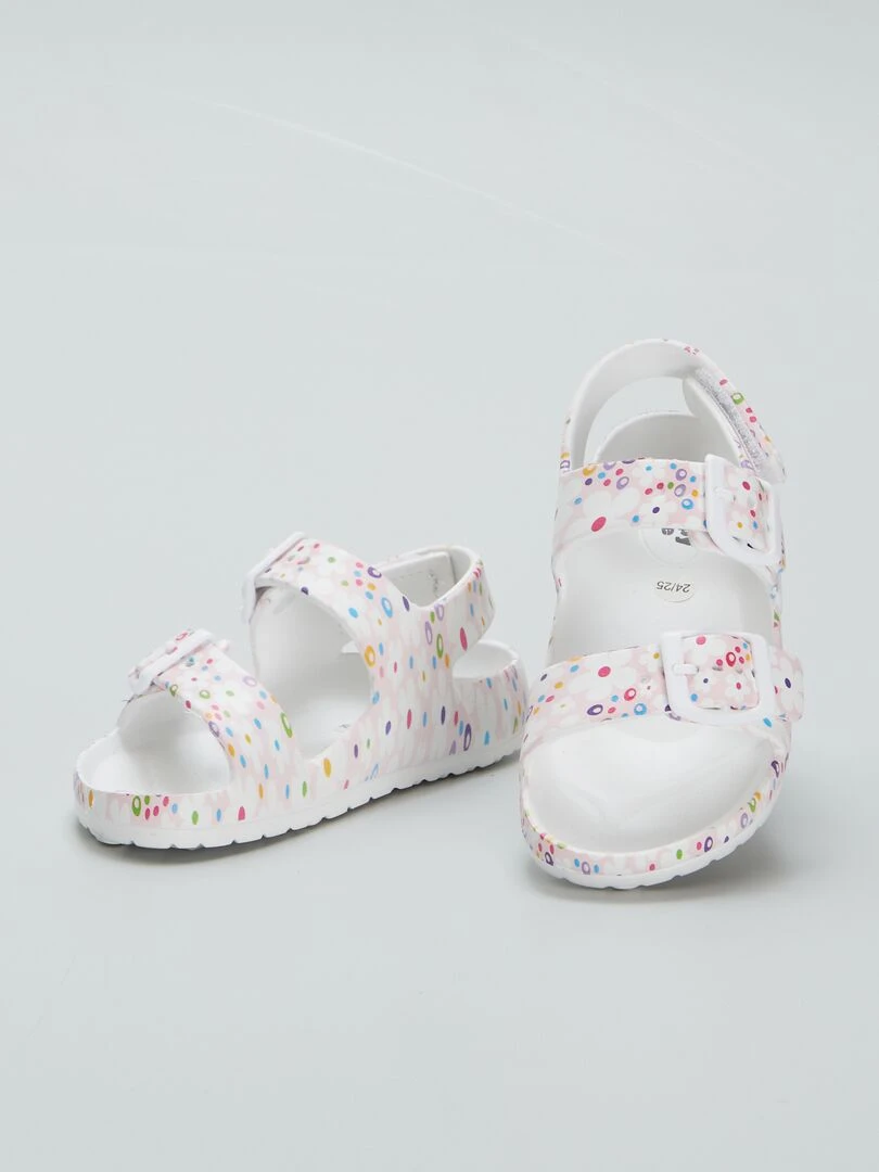 Sandales légères imprimées   Blanc