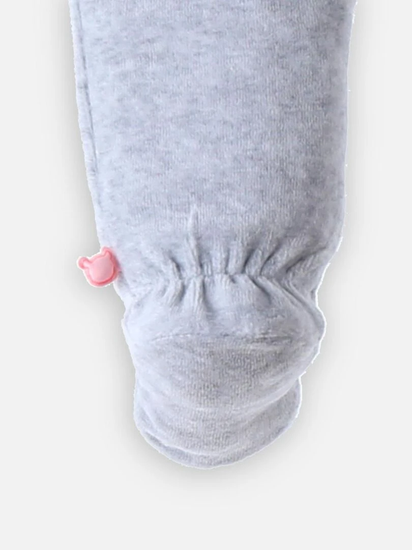 Pyjama 1 pièce Noël en velours    Noukie's   Gris