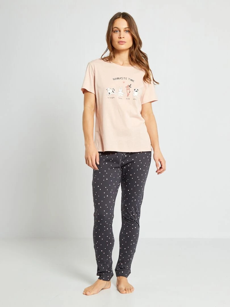 Tee shirt en maille jersey   Rose