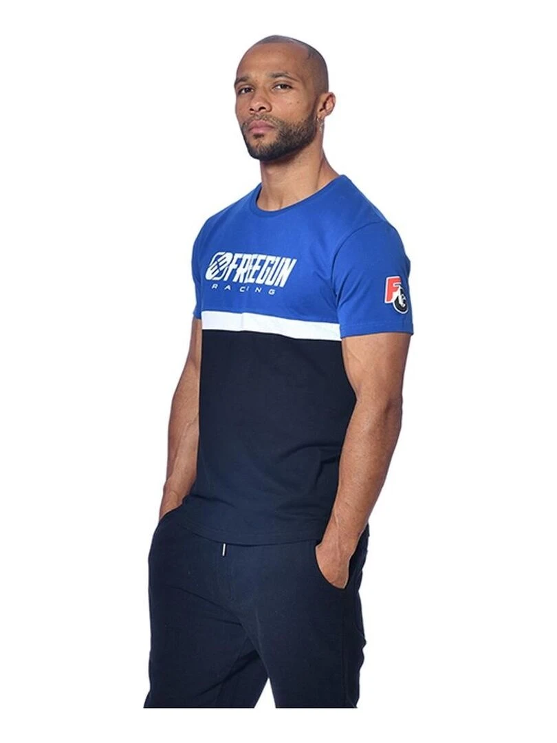 T shirt homme Collection Racing Freegun   Bleu