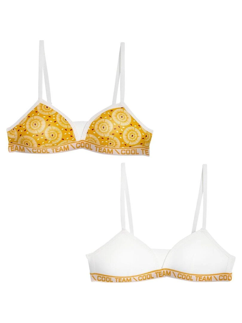 Lot de 2 soutiens gorge paddés sans armature Pokomo Jaune