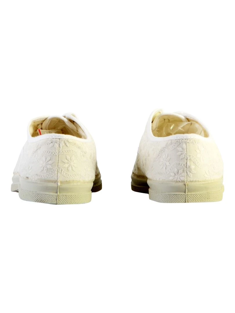 Tennis à Lacets Bensimon Broderie Anglaise   Beige