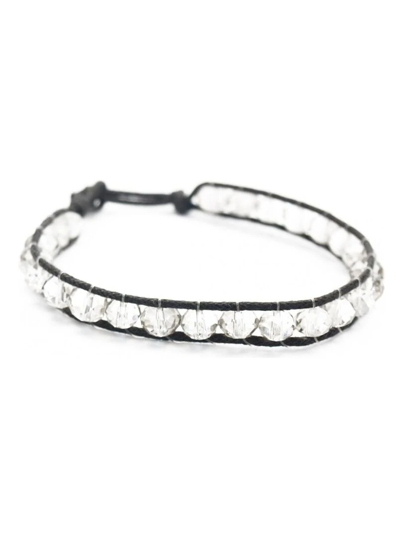 Bracelet perles de cristal Bijoucolor Blanc