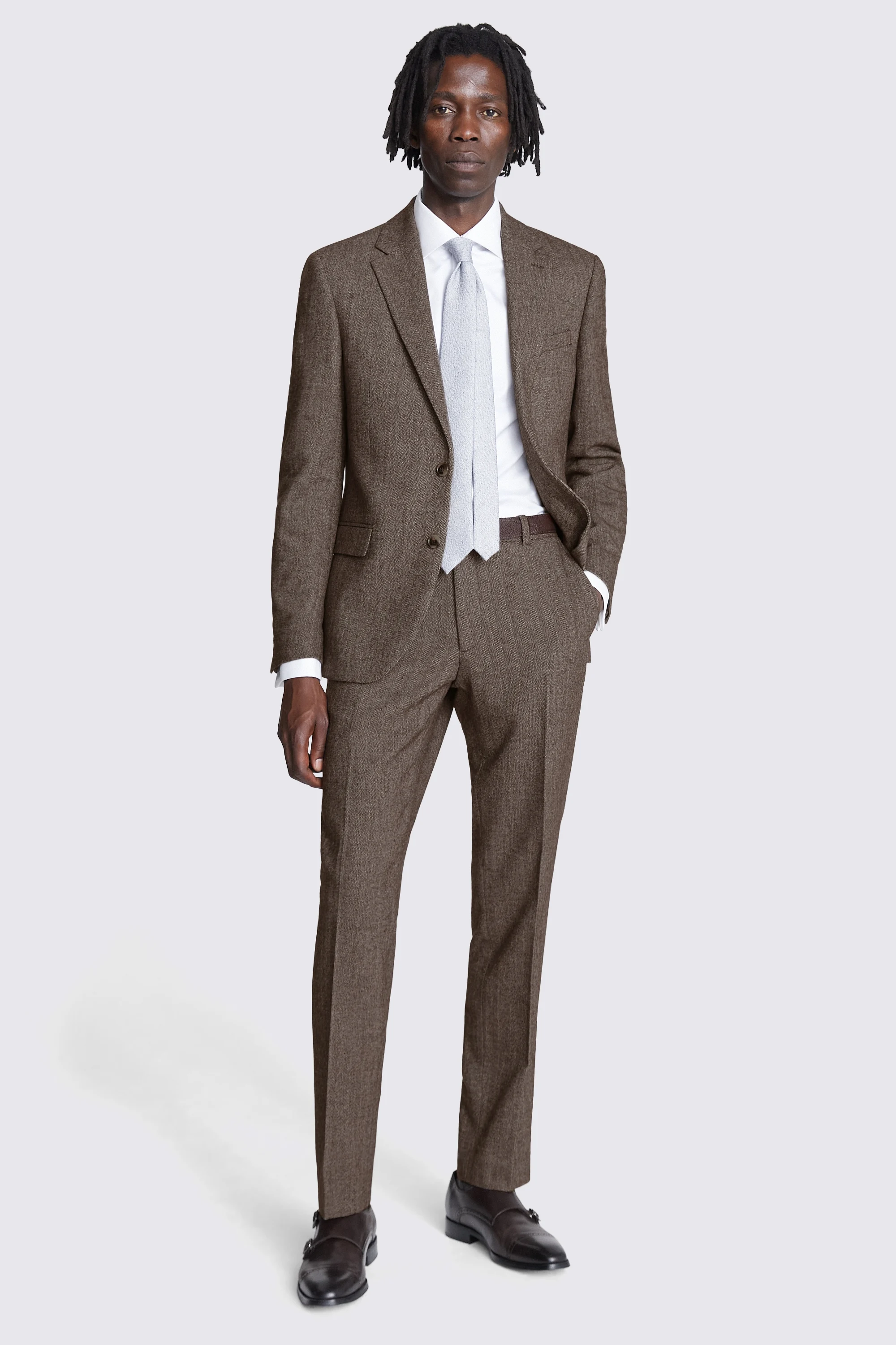 Slim Fit Brown Tweed Jacket Buy Online at Moss