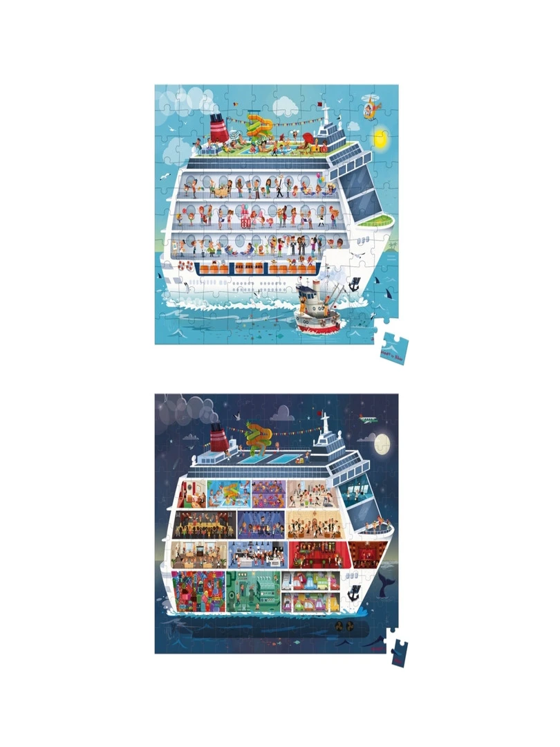 Valisette Ronde 2 Puzzle Bateau De Croisieres N/A