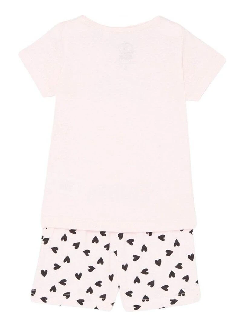 Tom et Jerry Ensemble T shirt short fille Imprimé Tom Et Jerry Rose