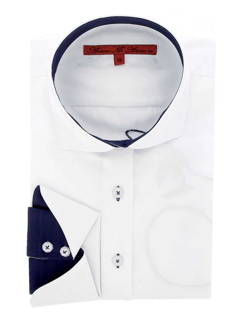 Chemise brodée UBIQUITY Blanc