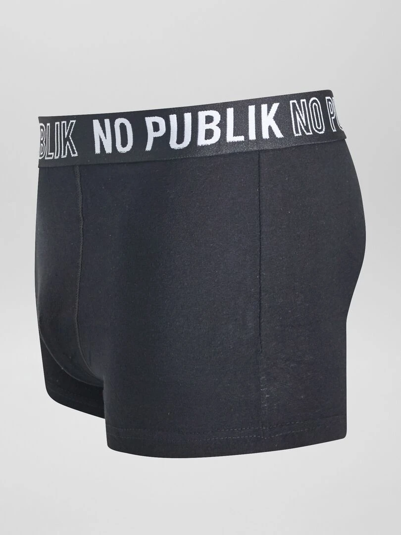 Lot de 3 boxers 'No Publik'   Noir
