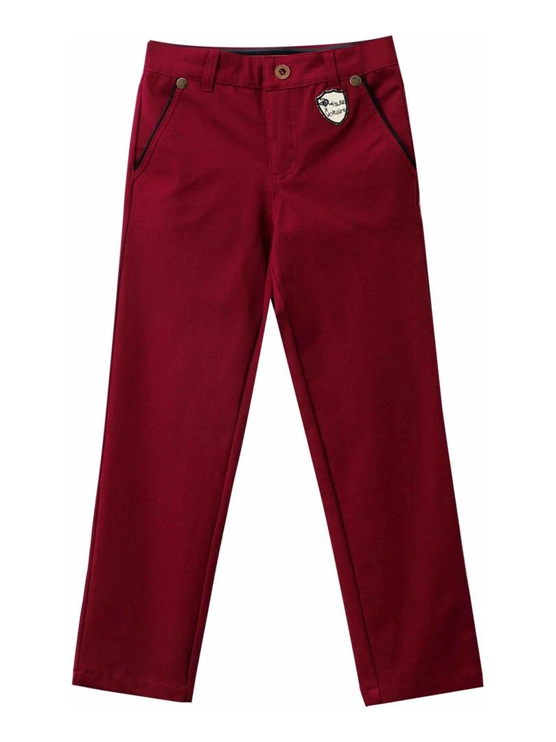 Pantalon Chino Garçon Rouge Bdx SAINCLAIR 'LA FAUTE A VOLTAIRE' Bordeaux