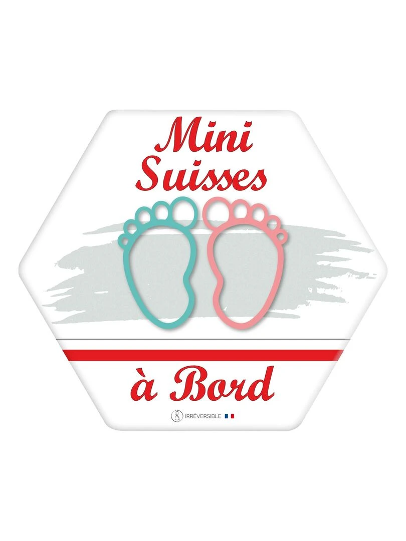 Adhésif bébé à bord Mini Suisse Gris