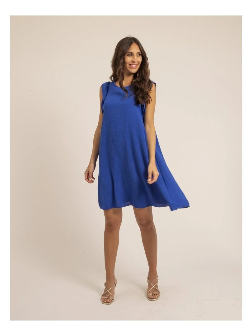 Robe courte INES Bleu roi