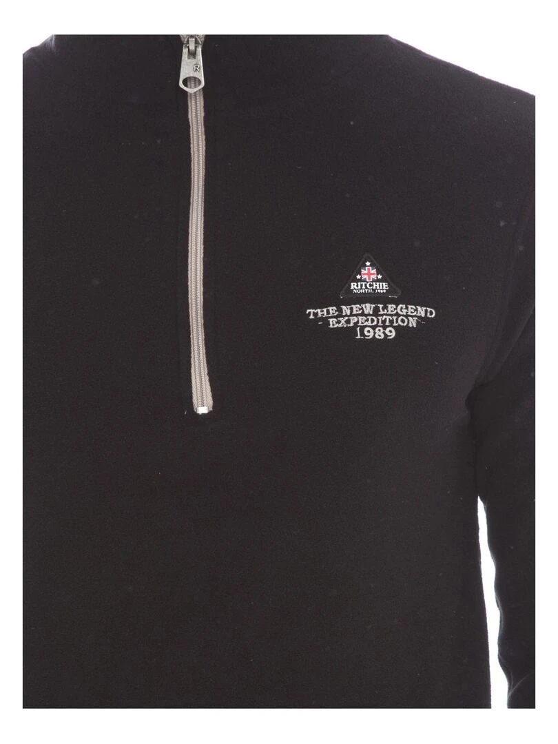 Sweat polaire zip ZATHLON II   Noir