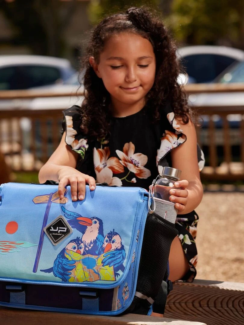 BODYPACK Cartable 38 cm recyclé Famille oiseau Bleu