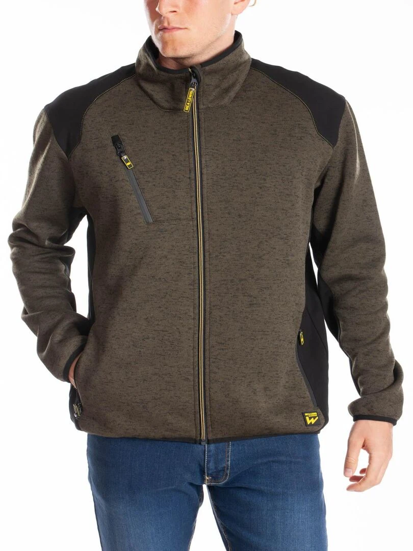 Sweat zippé à col montant normé RICHIE 'Rica Lewis' Kaki