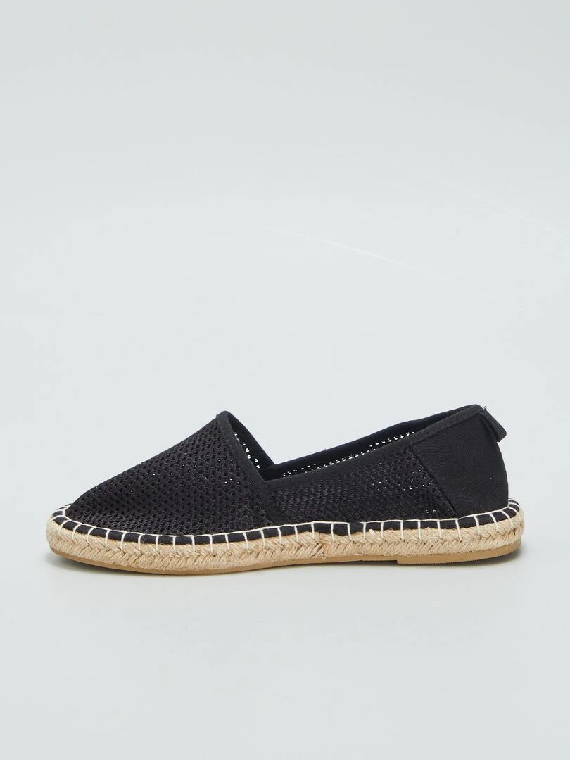 Espadrilles en jute   Noir