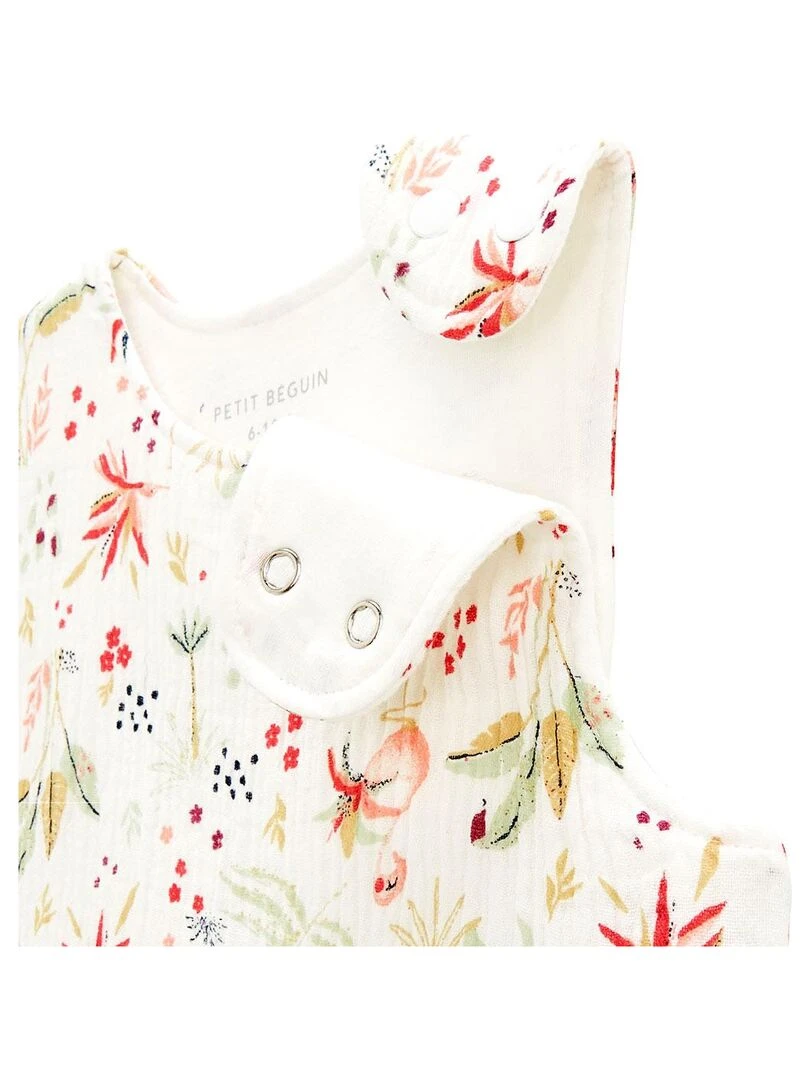 Gigoteuse d'été en gaze de coton Petit Paradis   Ecru