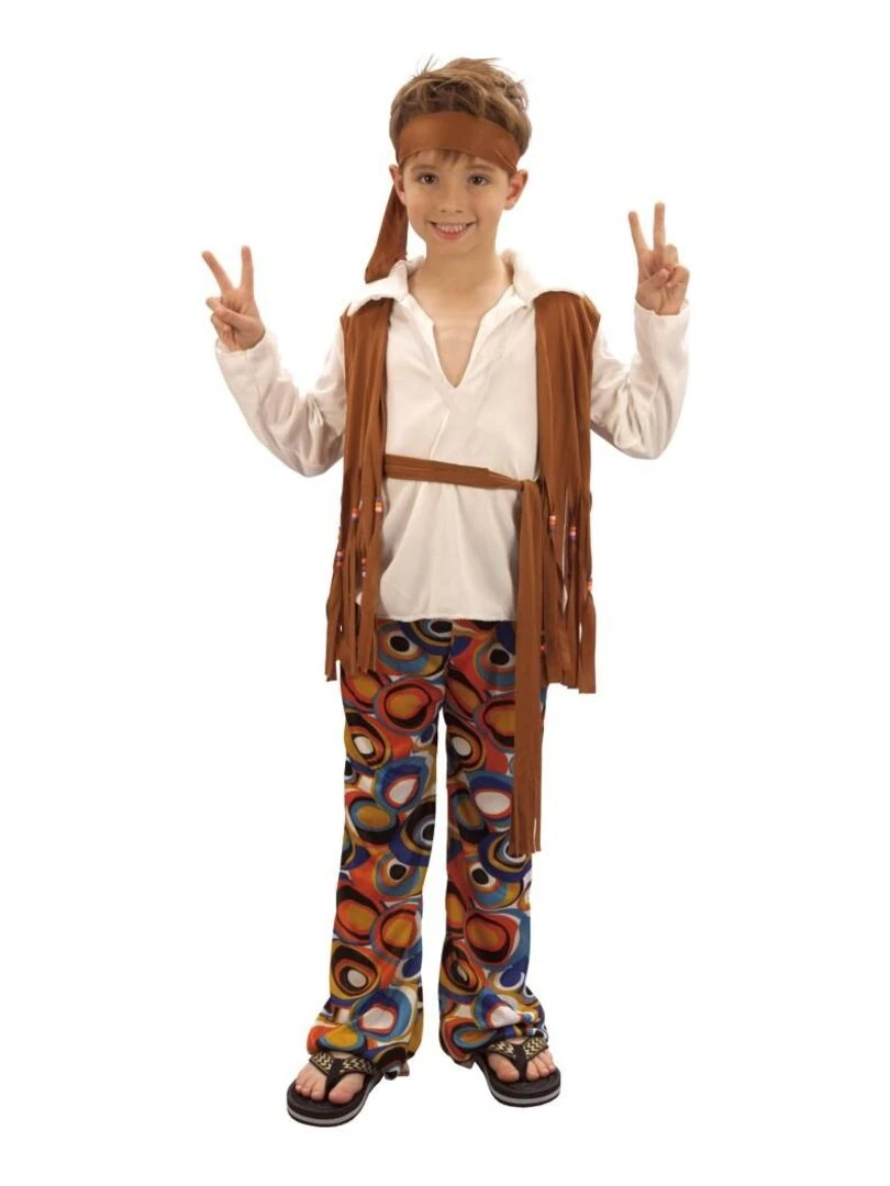 Déguisement Hippie marron enfant Marron