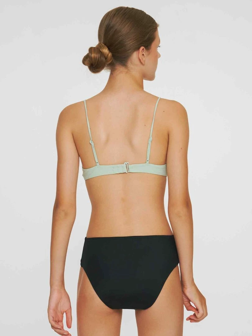 Culotte de Bain Menstruel taille haute pour ados   Flux moyen   Noir Noir