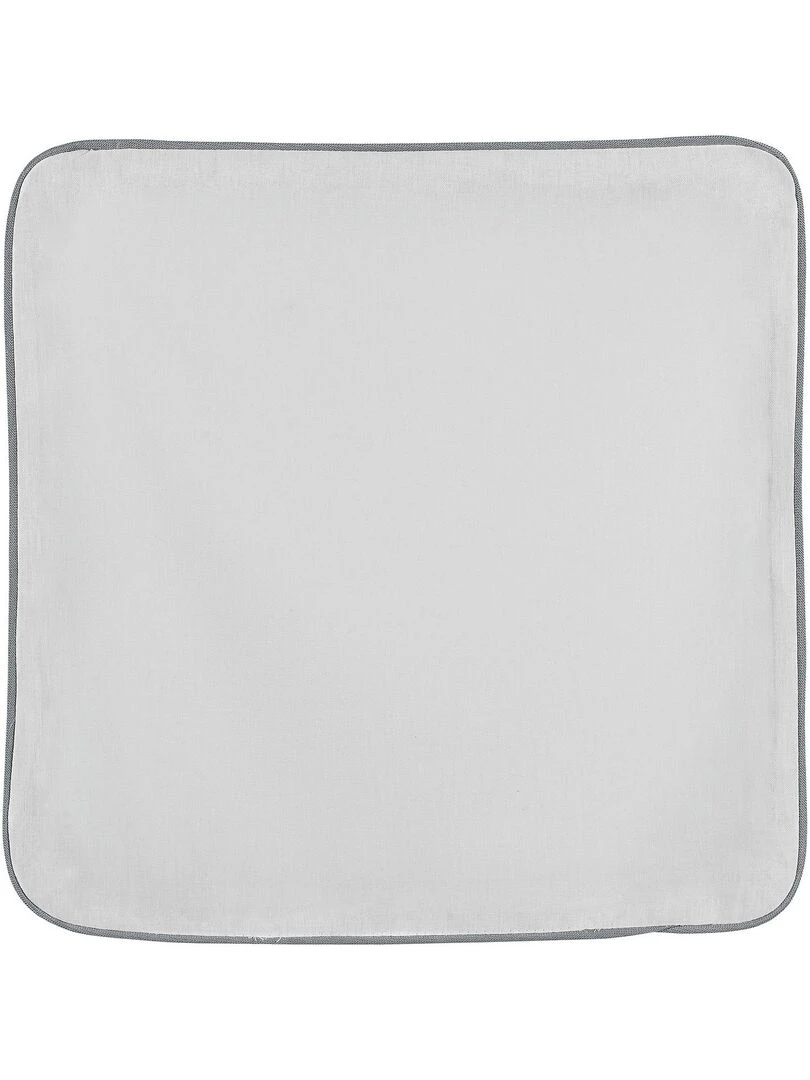 Housse de coussin en poly/lin Blanc cassé