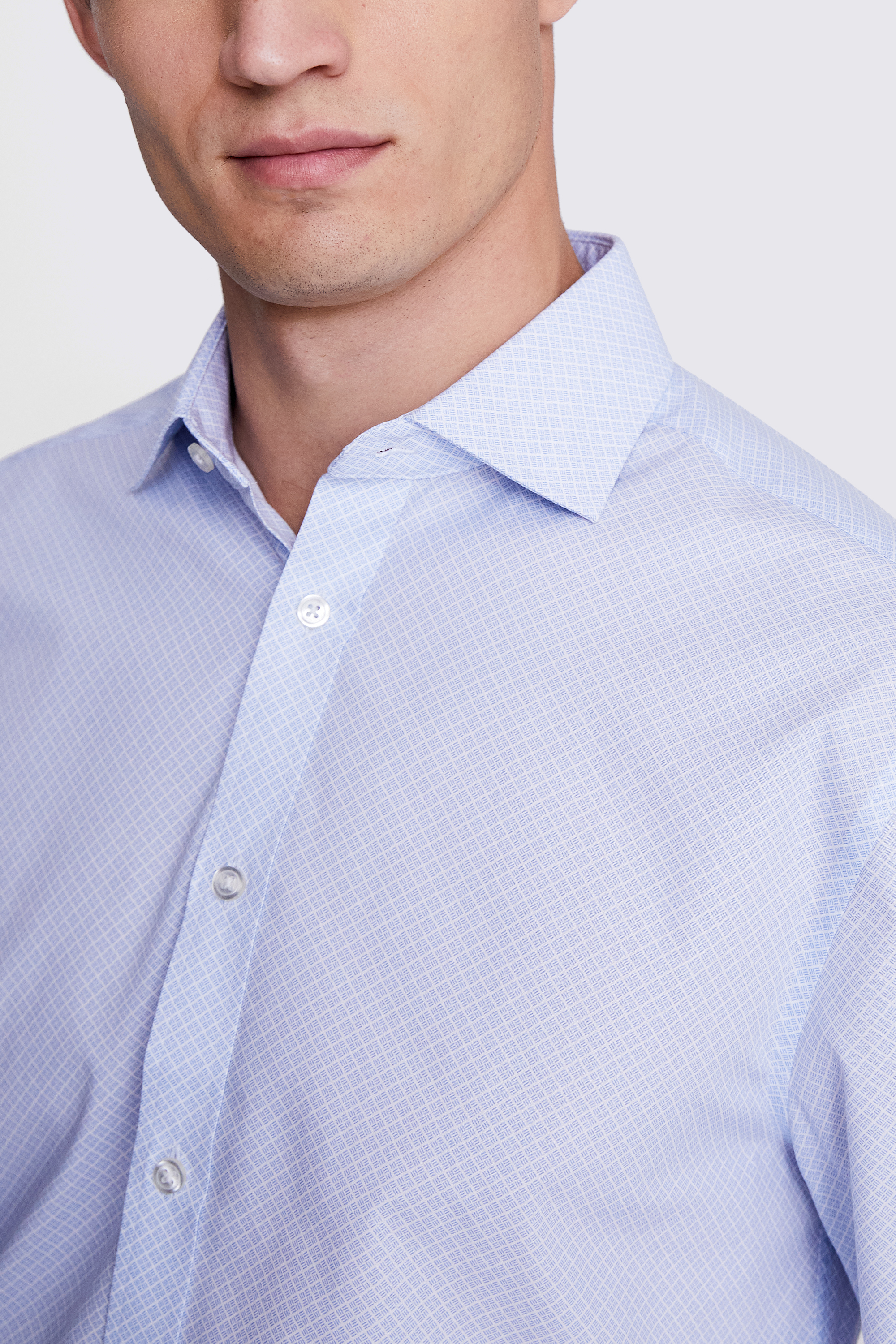 Regular Fit Sky Geo Print Shirt   Buy Online at Moss