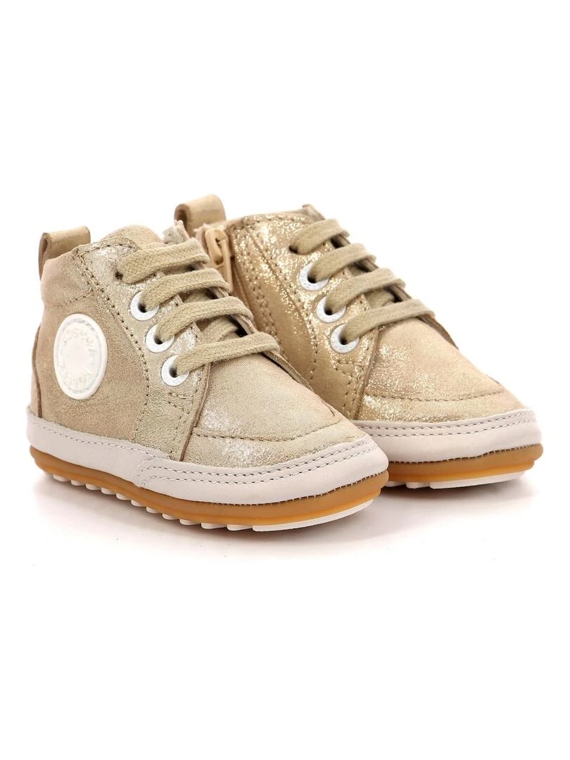 Sneakers hautes Cuir Migo Doré/or