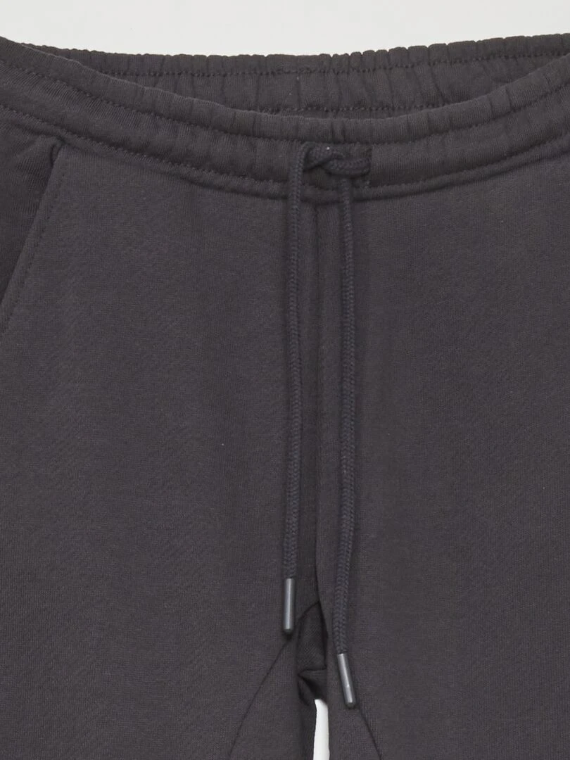 Pantalon jogging en french terry avec coutures   Noir