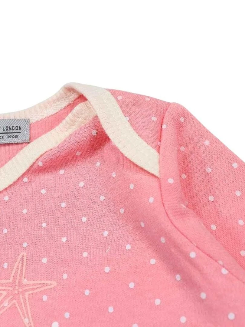 Lee Cooper   Ensemble ​​Body t shirt pantalon bébé fille Imprimé Logo   Rose