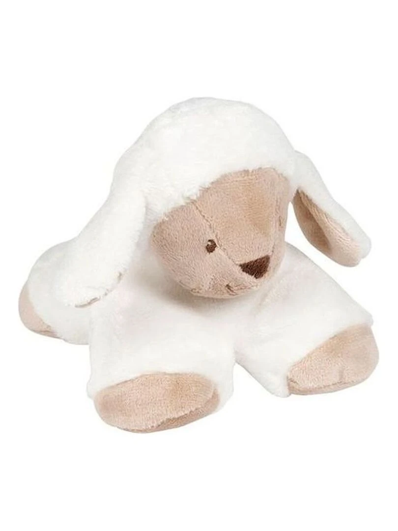 Doudou Nattou Mouton Blanc Hochet 15 cm Fanny & Oscar Blanc