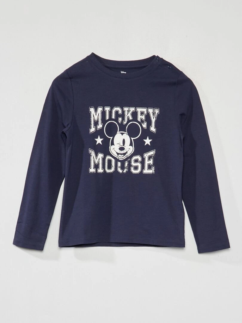 T shirt 'Mickey' manches longues So Easy Blanc