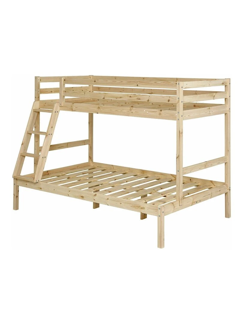 Pack lit superposé avec 2 matelas Julian AKITEN RETAIL Marron