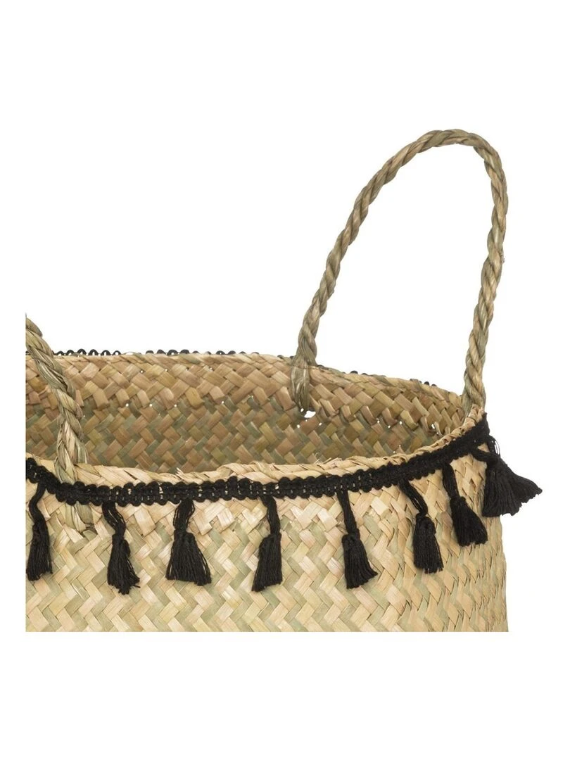 Panier pliant roseau Alina noir D30 Beige